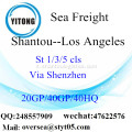 Shantou Port mare che spediscono a Los Angeles